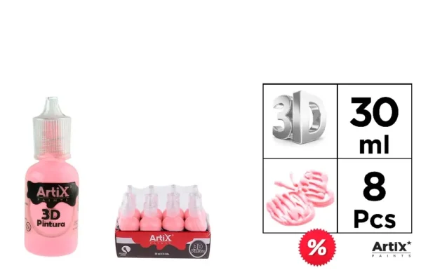 PEINTURE 3D ARTISANALE ROSE