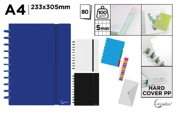 CARNET DE NOTES AVEC FEUILLE A4 AMOVIBLE