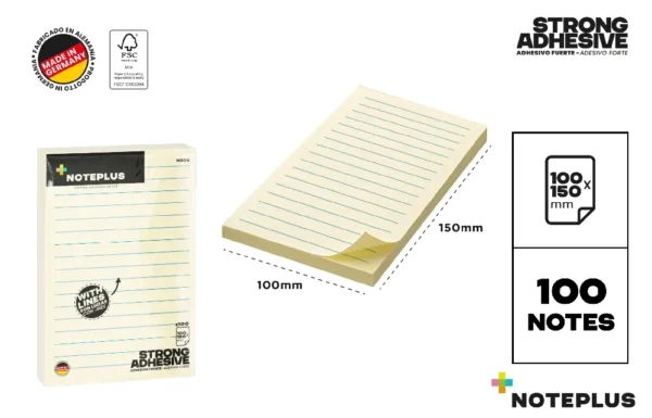 NOTAS ADH. AMARILLO 100 x 150 MM 100H