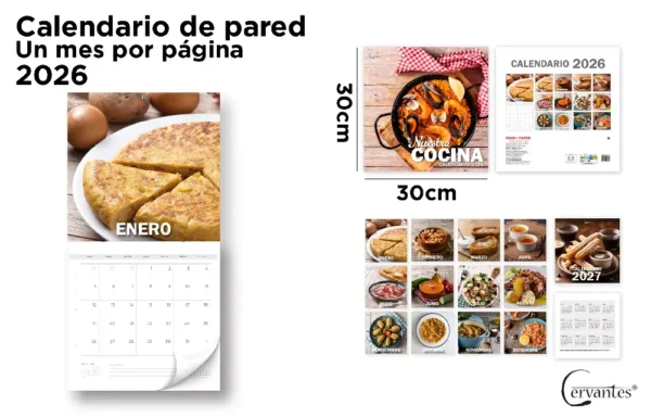 CALENDRIER MURAL 30 x 30 cm 2026.