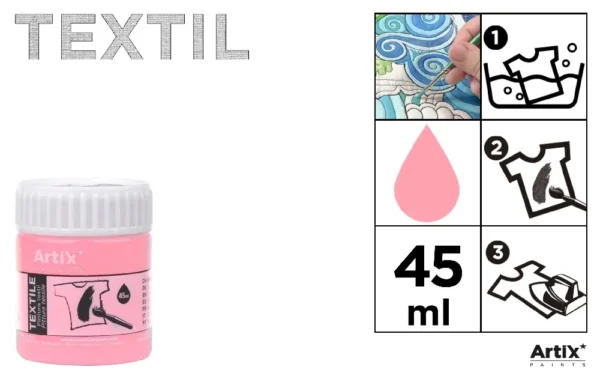 PEINTURE TEXTILE ROSE PALE 45 ml