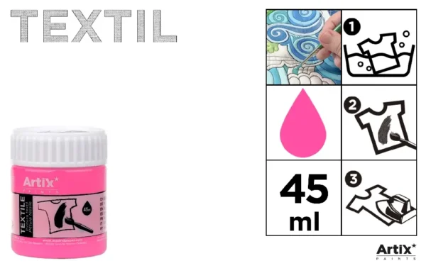 PEINTURE TEXTILE ROSE 45 ml
