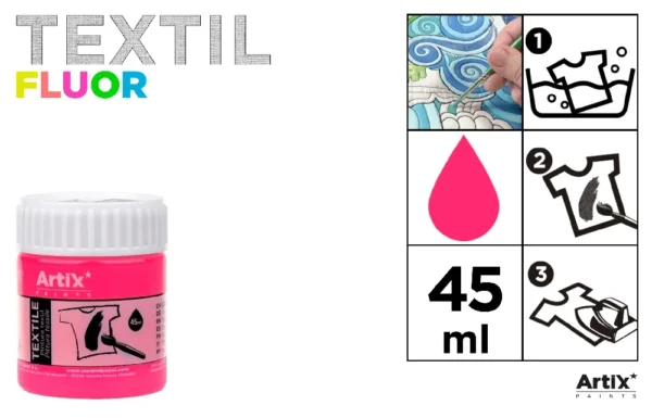 PEINTURE TEXTILE ROSE FLUO 45 ml