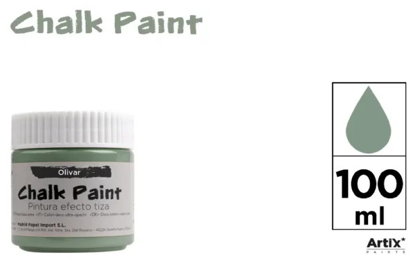 PEINTURE EFFET CRAIE 100 ml VERT OLIVE