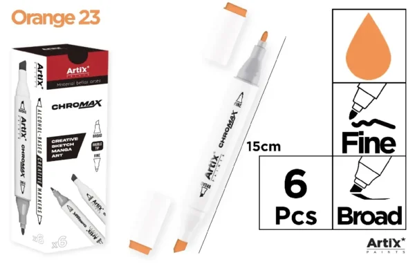 MARQUEUR CHROMAX CRÉATIF À DOUBLE POINTE