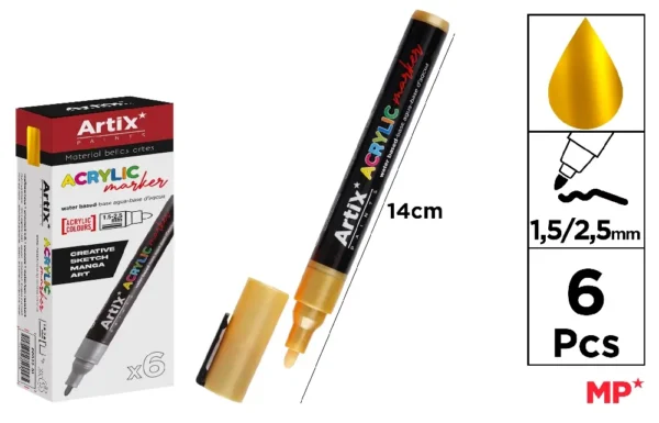 MARQUEUR ACRYLIQUE OR.