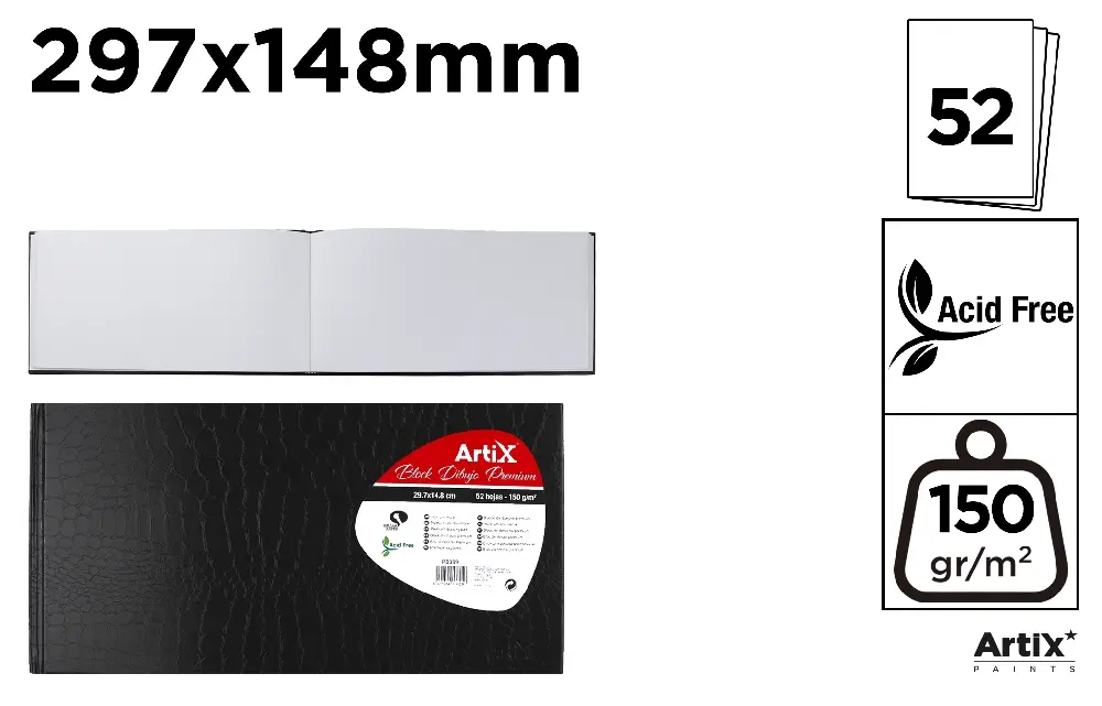 Block À DESSIN PREMIUM 14,8 x 29,7 cm