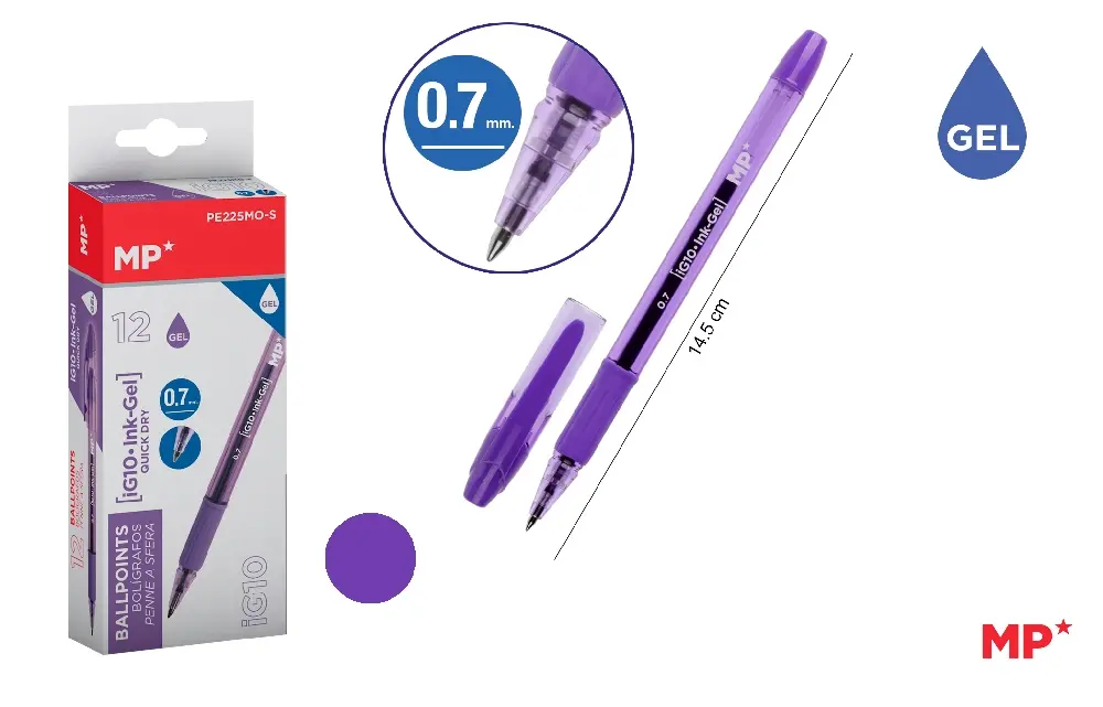 STYLO À ENCRE GEL POINTE 0.7 mm VIOLET