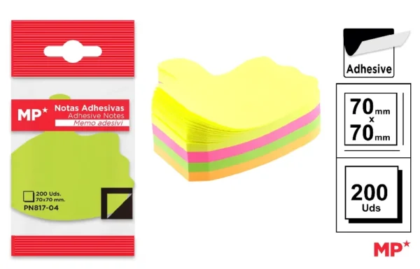BLOC DE NOTES ADHÉSIFS 70 x 70 mm 200 FE