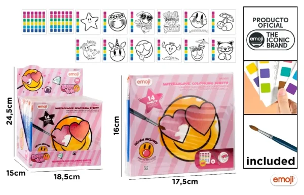 CAHIER DE COLORIAGE AVEC PIGMENT EMOJI