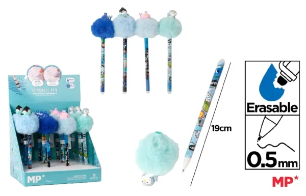 ERASABLE CHRISTMAS PEN 12PCS