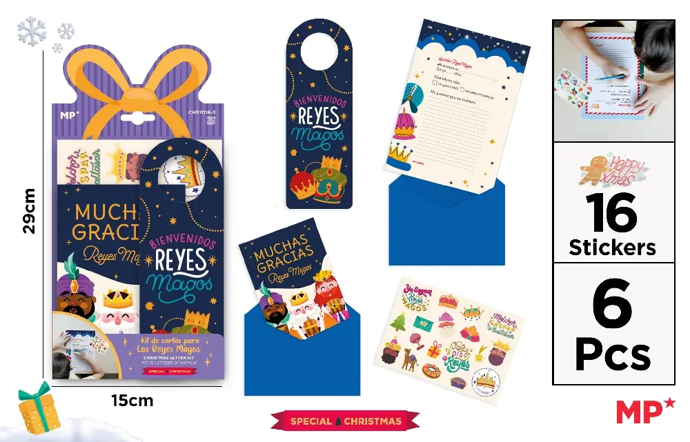 ENSEMBLE DE PAPETERIE DE LETTRES DE NOËL