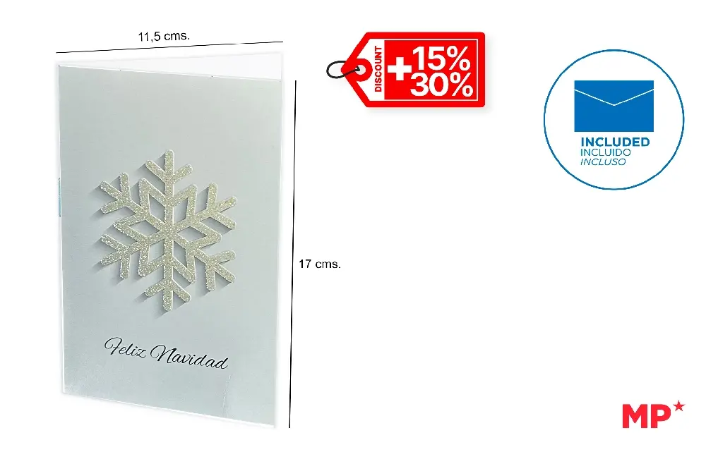 CARTE DE VŒUX / CÉLÉBRATION 11.5 x 17 cm