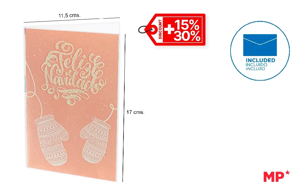 CARTE DE VŒUX / CÉLÉBRATION 11.5 x 17 cm