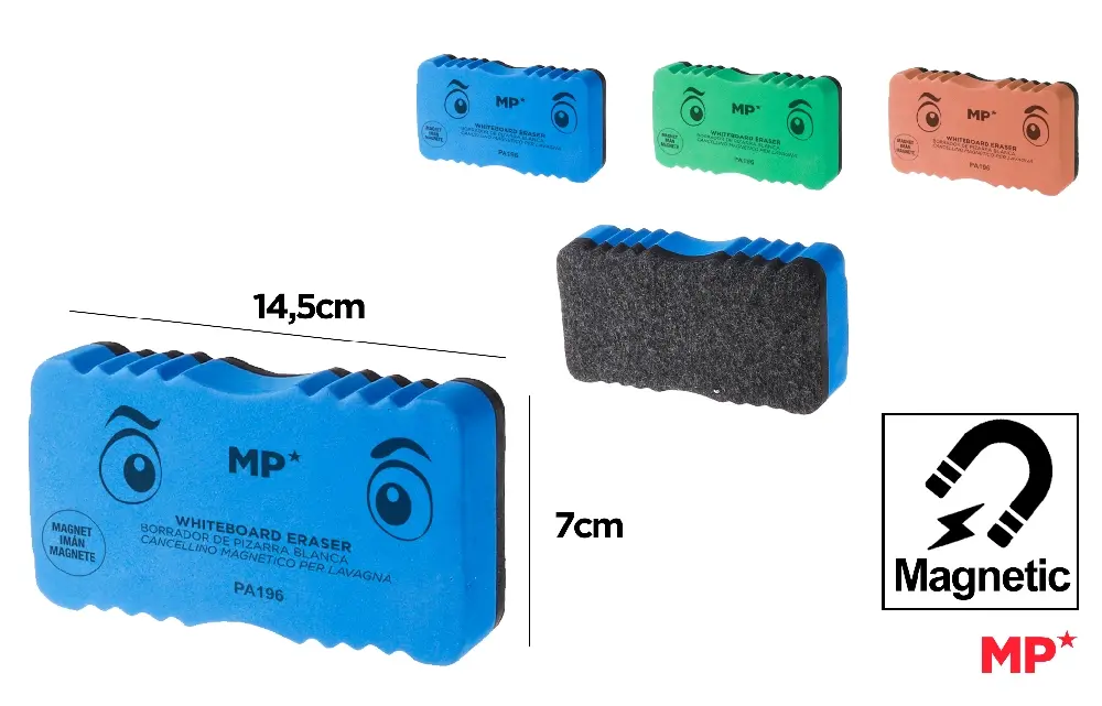 EFFACEUR POUR TABLEAU BLANC 70 x 145 mm