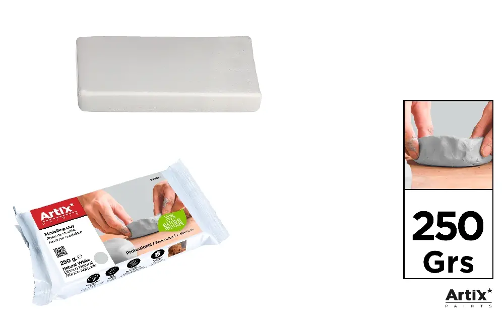 ARGILE NATURELLE DURCISSANTE 250 g BLANC