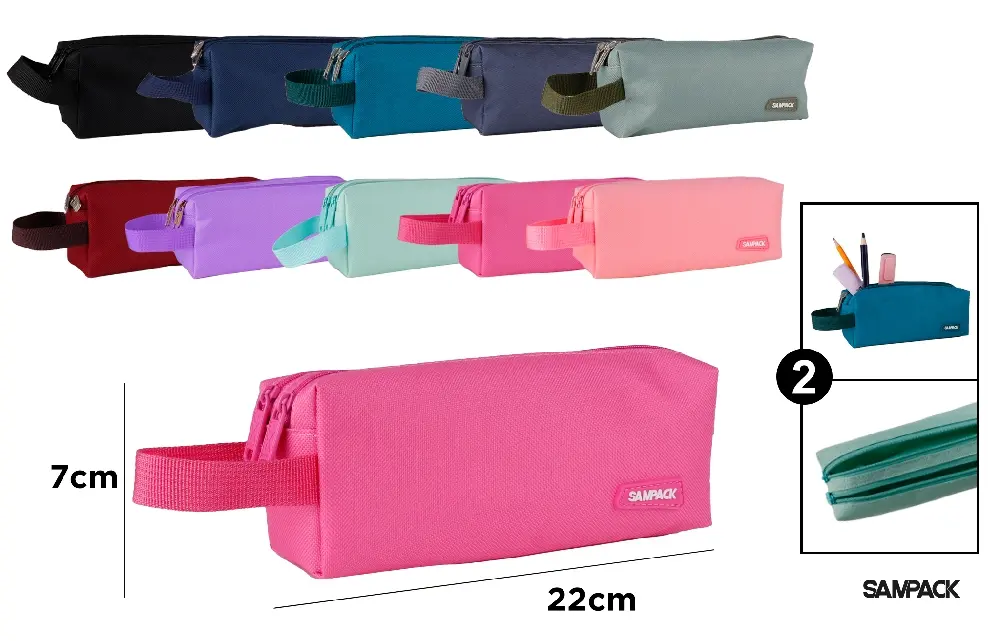 ÉTUI À DOUBLE FERMETURE ÉCLAIR SAMPACK