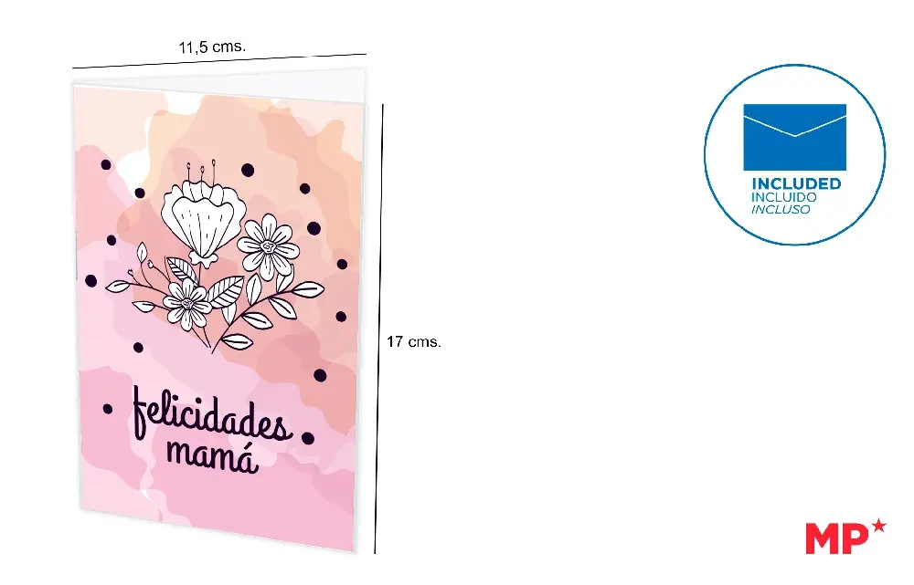 CARTE DE VŒUX / CÉLÉBRATION 11.5 x 17 cm