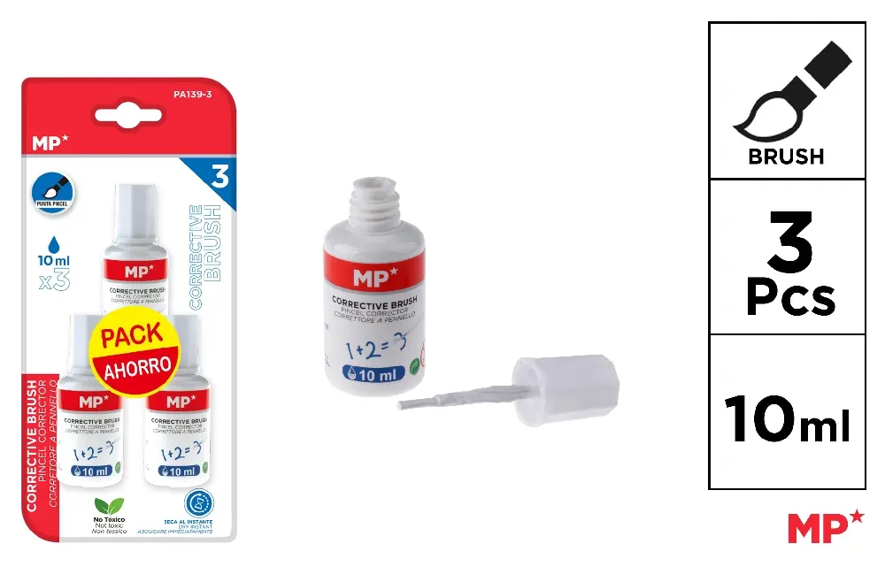 CORRECTEUR LIQUIDE AVEC PINCEAU PACK ÉCO