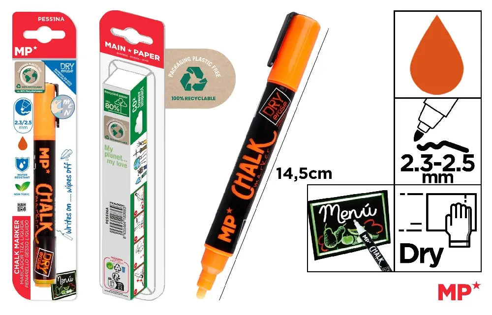 MARQUEUR À CRAIE LIQUIDE NETTOYAGE À SEC