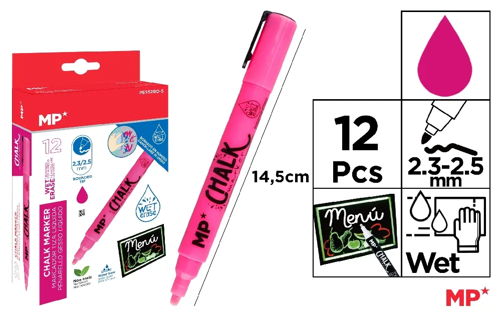 MARQUEUR CRAIE LIQUIDE EFFAÇABLE À L'EAU