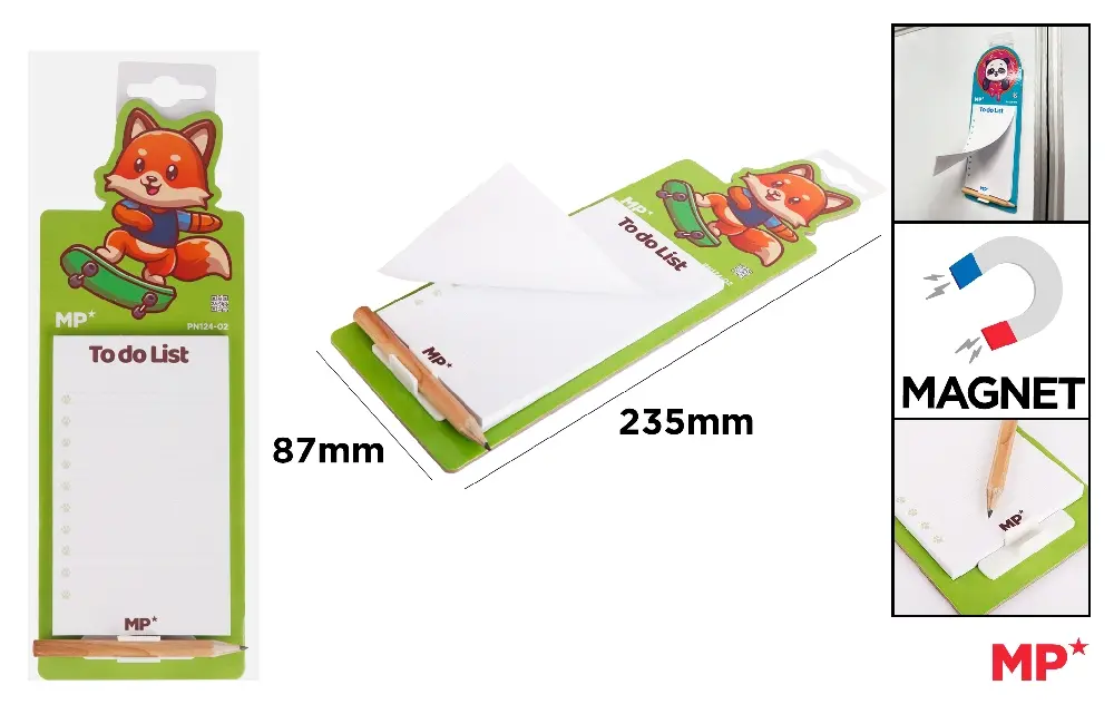 BLOC DE NOTES MAGNÉTIQUES AVEC CRAYON.