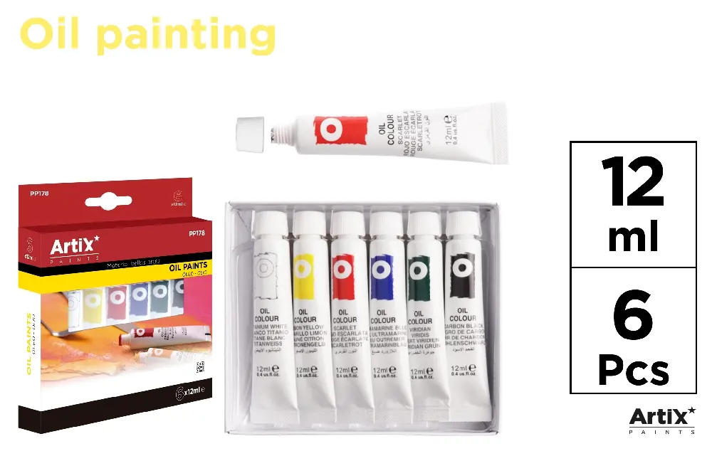 PEINTURE À L HUILE 6 TUBES.
