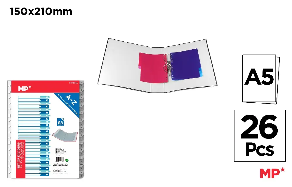 INTERCALAIRES DE PAPIER A-Z A5
