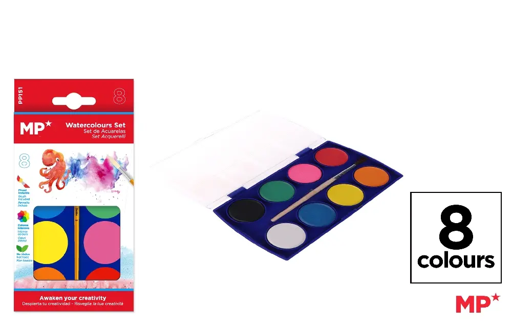 PALETTE D AQUARELLE 8 COULEURS