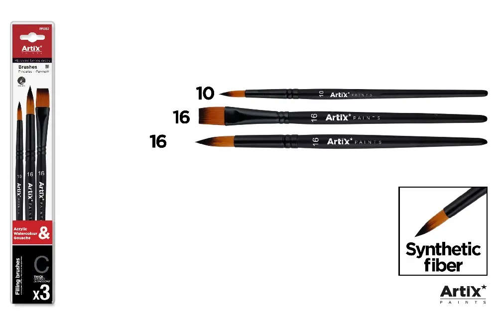 PINCEAU EN FIBRES SYNTHÉTIQUES PROFESSIO