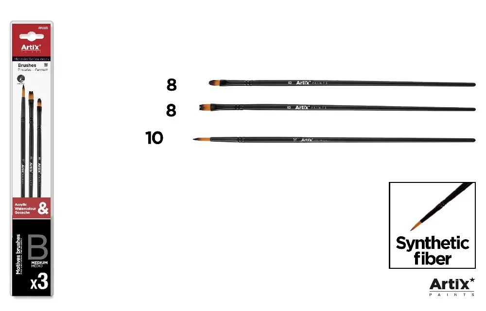 PINCEAU PROFESSIONNEL 3 Unités.
