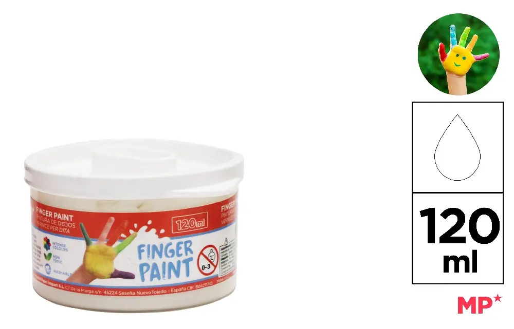 PEINTURE À DOIGTS 120 ml BLANC