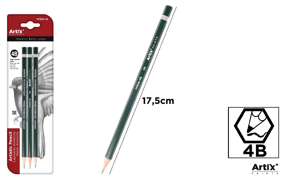 CRAYON DESSIN 4B 3 Unités