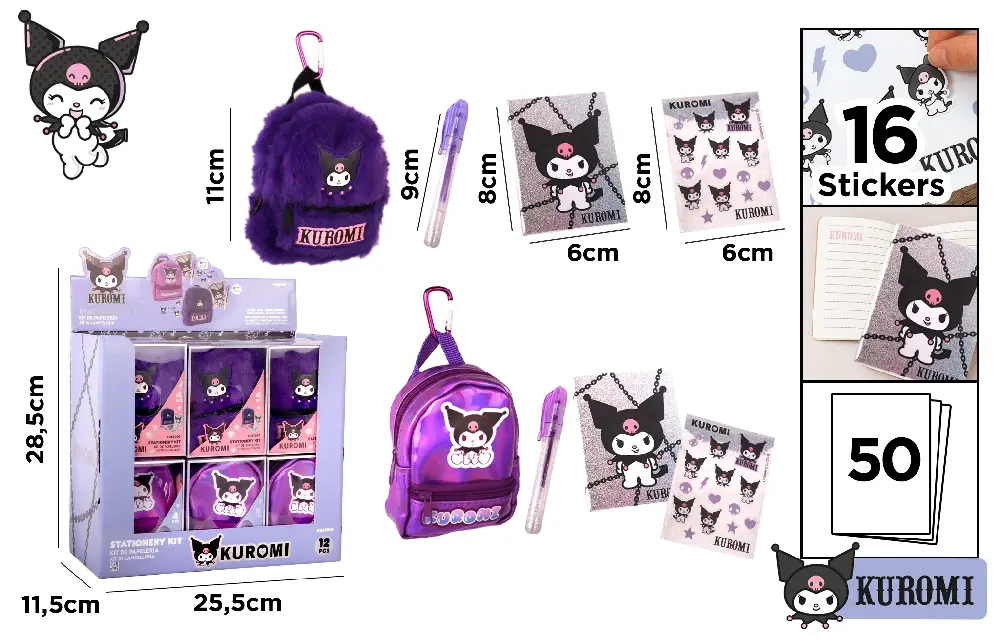 MINI SAC À DOS AVEC SET DE PAPETERIE BDG