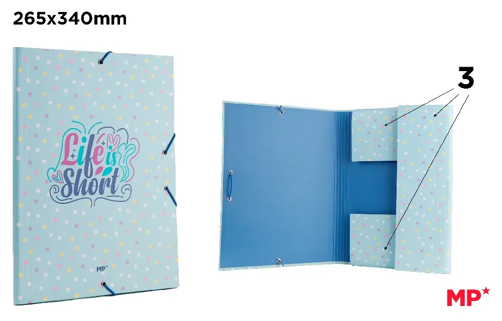 CHEMISE EN CARTON À RABATS ET ÉLASTIQUE