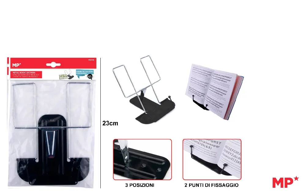 PUPITRE DE LECTURE EN MÉTAL NOIR