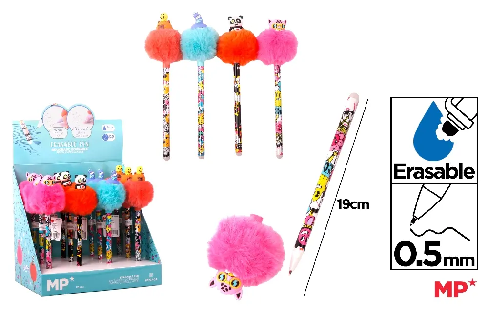 ERASABLE CHRISTMAS PEN 12PCS