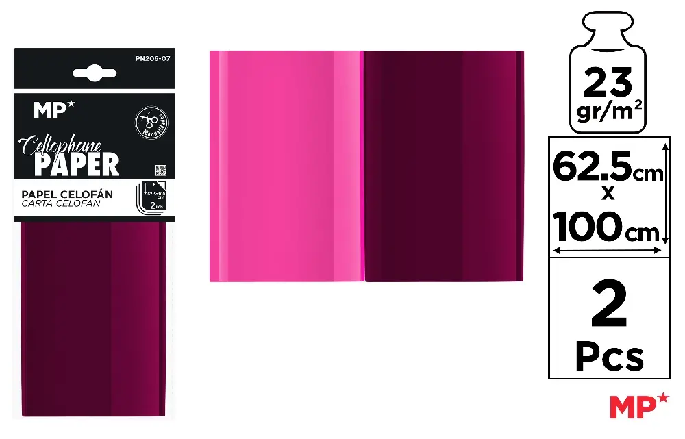 PAPIER CELLOPHANE 62,5 x 100 2 Unités.