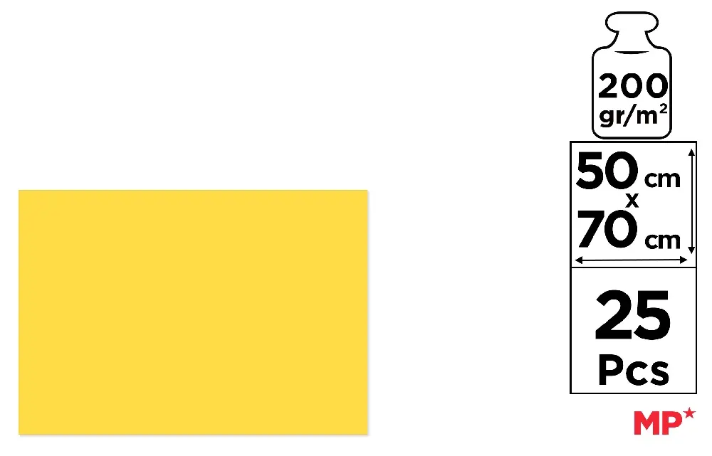 CARTON 50 x 70 cm CITRON