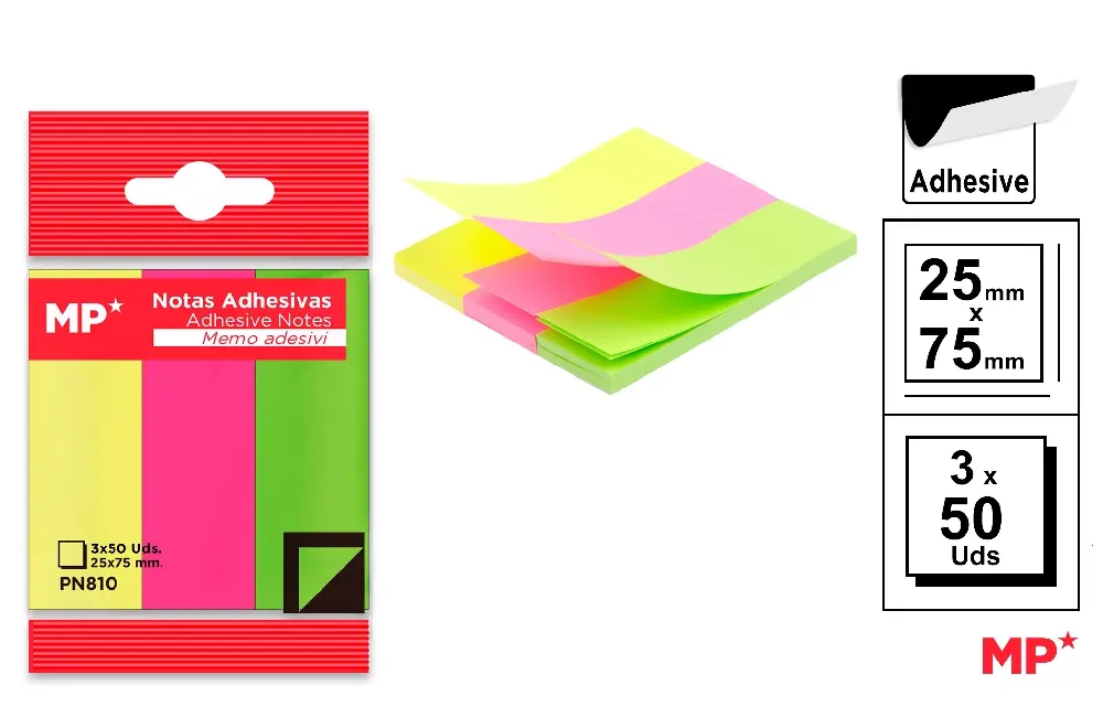 MARQUE-PAGES ADHÉSIVES REPOSITIONNABLES