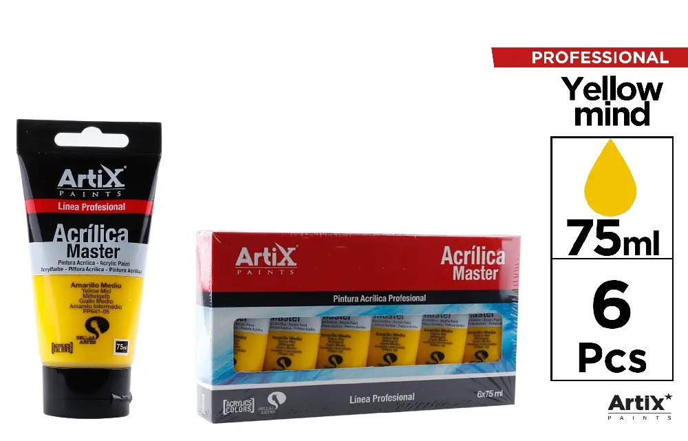 PEINTURE ACRYLIQUE EXPERT 75 ml JAUNE MO