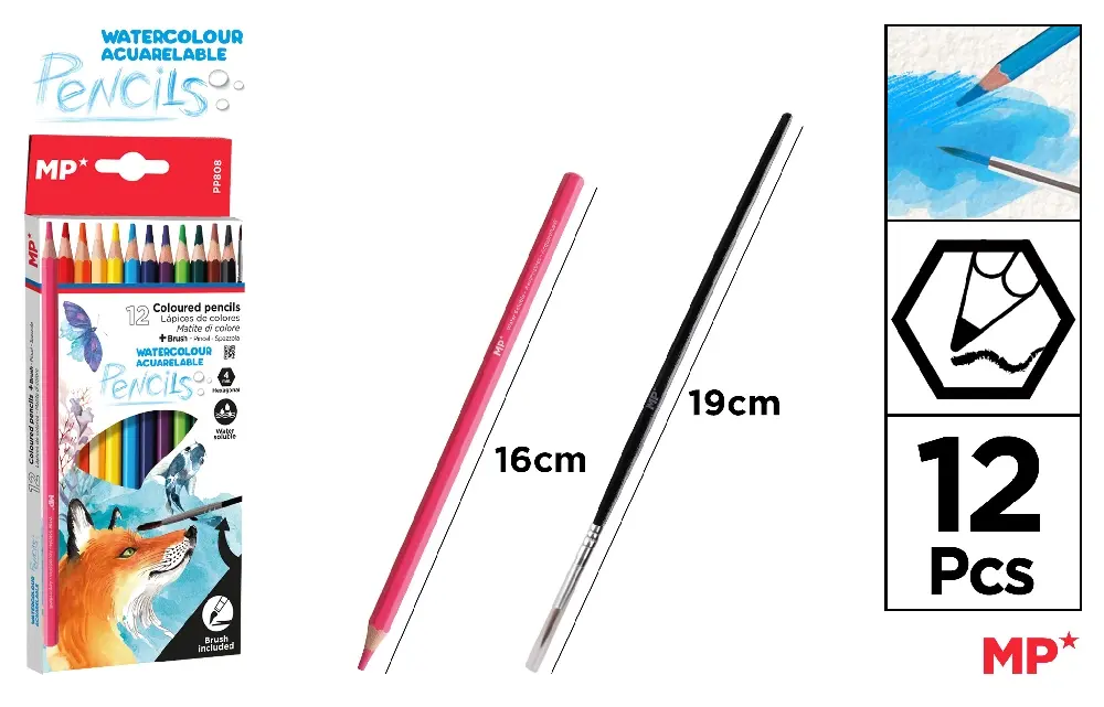 CRAYONS AQUARELLE 12 Unités.