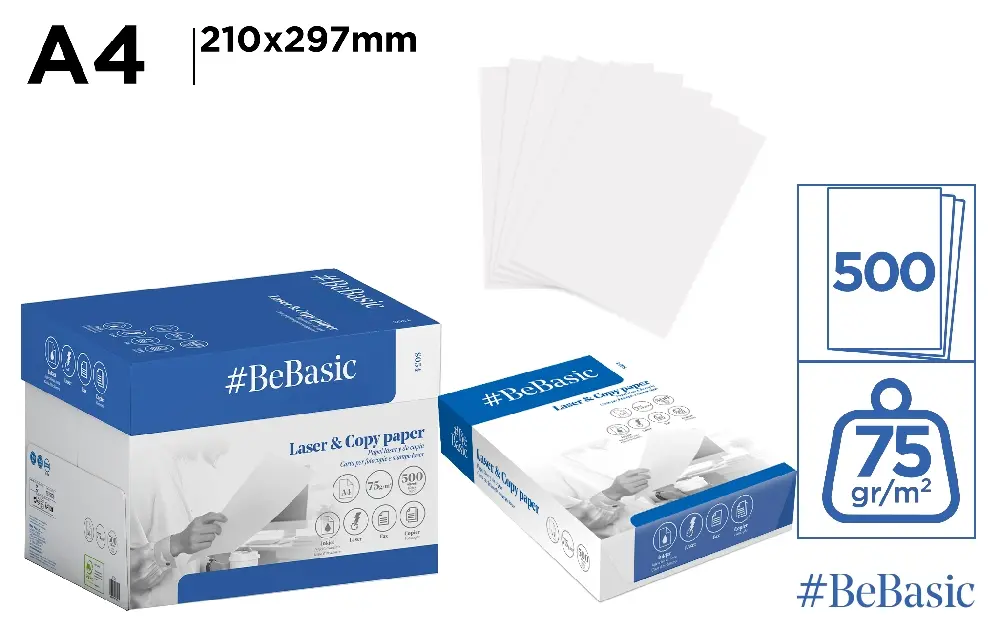 BEBASIC A4 75G 500FEUILLES PAPIER