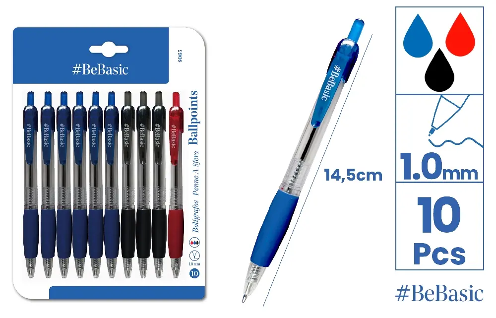 STYLOS POINTE 1,0 mm 10 Unités.