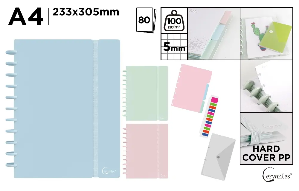 CARNET DE NOTES AVEC FEUILLE A4 AMOVIBLE