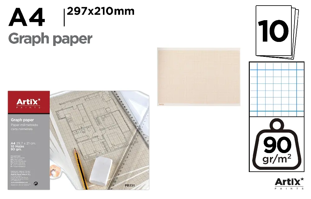 PAPIER GRAPHIQUE A4 10 FEUILLES